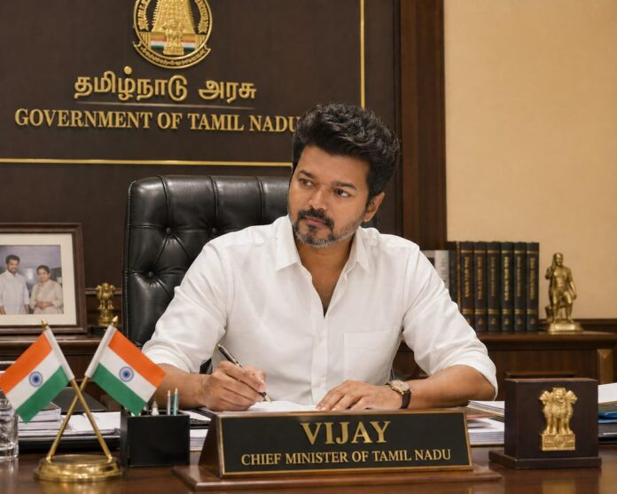 தமிழக முதல்வராக நாளை காலை 11 மணிக்கு விஜய் பதவி ஏற்பு